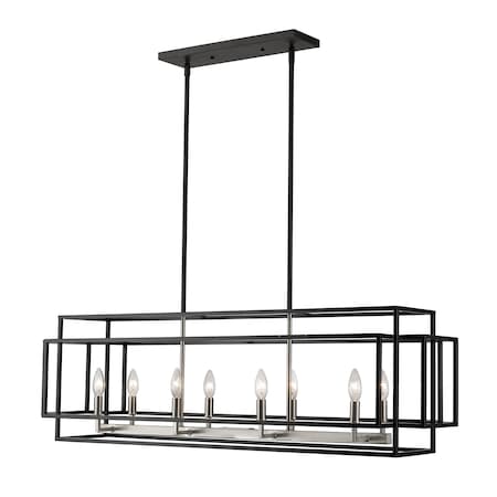 Z-Lite Titania 8 Light Island/Billiard, Black 454-44L-BK-BN